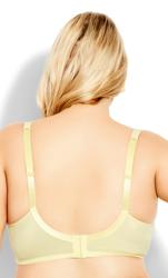 Evans Lemon Yellow Lace Balconette Bra 2