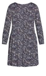 Jersey Navy Printed Swing Dress 5