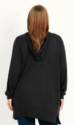Evans Black Hooded Cardigan 3