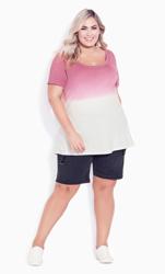 Evans Purple Swing Trim Tie Dye Top 1