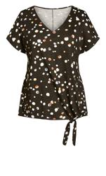 Evans Black Anya Tie Front Top 5