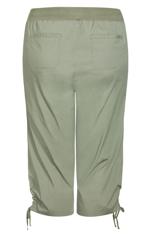 Evans Khaki Cool Cotton Cropped Trousers