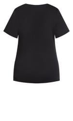 Evans Black V-Neck T-Shirt 6