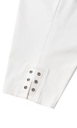 Evans White Cut Out Stud Cropped Leggings 7