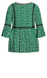 Evans Green Bohemia Print Top 7