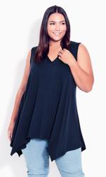 Evans Navy V Neck Swing Tank 2