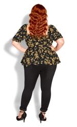 Evans Black Quirky Print Top 4