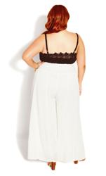 Evans White Super Wide Leg Trousers 3