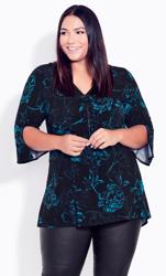 Luella Teal Crochet Top 1