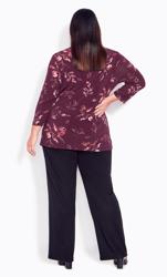 Evans Purple Floral Wrap Top 4