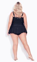 Evans Black Ruched Swim Skirt 4