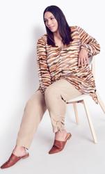 Evans Neutral Isla Print Top 2