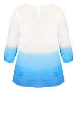 Evans White & Blue Crochet Yoke Top 7