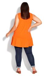 Evans Orange Sunburst Lace Top 4