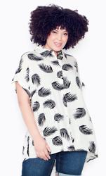Evans Ivory Bowling Print Shirt 1