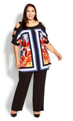 Evans Black Tropic Lattice Tunic 3