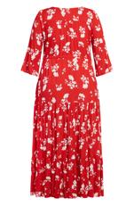 Endless Sun Red Floral Tiered Maxi Dress 4
