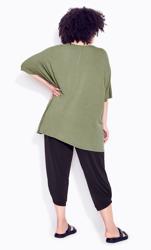 Evans Green Oversize Hanky Hem Top 3