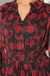 YOURS LONDON Plus Size Black Floral Pleated Shirt Dress | Yours Clothing 4