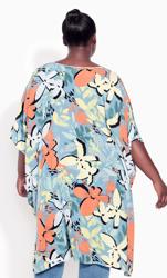Evans Floral Dipped Hem Top 3
