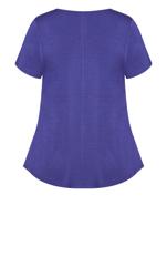 Evans 'Love' Stripe Notch Neck T-Shirt 8