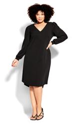 Evans Black V-Neck Midi Dress 3