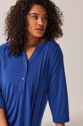 EVANS Plus Size Cobalt Blue Jersey Shirt | Evans 5