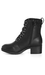 Evans Black WIDE FIT Briella Ankle Boot 4