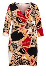Evans Animal Chain Print Bodycon Wrap Dress 4