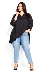 Evans Black Cuffed Balloon Sleeve Top 4