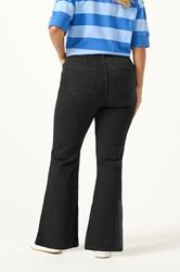 YOURS Plus Size Black Flare Stretch Jeans | Yours Clothing 2