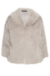 YOURS Curve Plus Size Light Grey Faux Fur Jacket | Yours Clothing 7