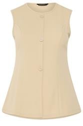 LIMITED COLLECTION Curve Natural Brown Seam Detail Waistcoat