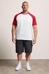 BadRhino Big & Tall Red & White Raglan T-Shirt | BadRhino 1