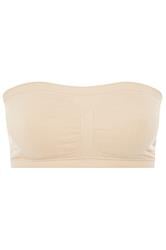 YOURS Curve Nude Seamless Padded Non-Wired Bandeau Bra