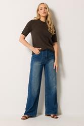 LTS Tall Chocolate Brown Short Sleeve Knit Jumper | Long Tall Sally  1