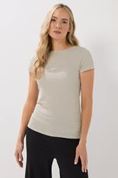 LTS Tall Ivory White Textured Slash Neck Top | Long Tall Sally 3