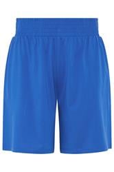 YOURS Curve Dark Blue Shirred Shorts