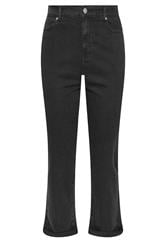 YOURS Curve Black Washed Boyfriend Jeans