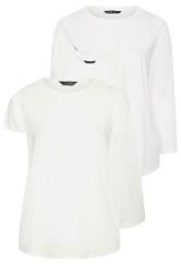 YOURSET Curve 3 PACK White Core T-Shirt Essentials Set