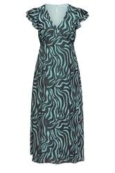 YOURS LONDON Curve Chocolate Brown & Mint Green Zebra Dress