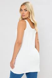 YOURS 2 PACK Plus Size Black & White Longline Vest Tops | Yours Clothing 6