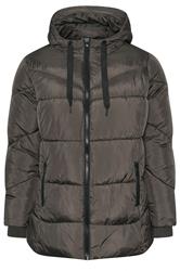 YOURS Curve Chocolate Brown Short Padded Coat