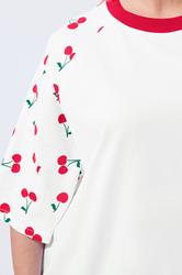 LIMITED COLLECTION Plus Size White Cherry Print T-Shirt | Yours Clothing 4