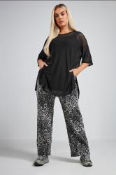 LIMITED COLLECTION Plus Size Black Oversized Mesh Top | Yours Clothing 3