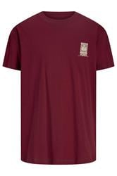 JACK & JONES Big & Tall Red Back Print T-Shirt
