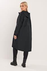 YOURS Plus Size Black Lightweight Longline Parka Jacket | Yours Clothing 2