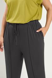 YOURS Plus Size Grey Wide Leg Seam Joggers | Yours Clothing 4