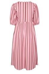 LIMITED COLLECTION Plus Size Pink Stripe Peplum Dress | Yours Clothing 6