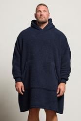 BadRhino Big & Tall Navy Blue Super Soft Blanket Hoodie | BadRhino 3